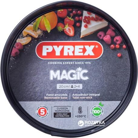 

Форма круглая для выпечки с разъёмной чашей Pyrex Magic20 см Круглая Черная