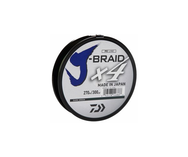

Шнур Daiwa J-Braid X4E 270m Dark Green 0.33mm 50lb/22.4kg (арт.123421352433)