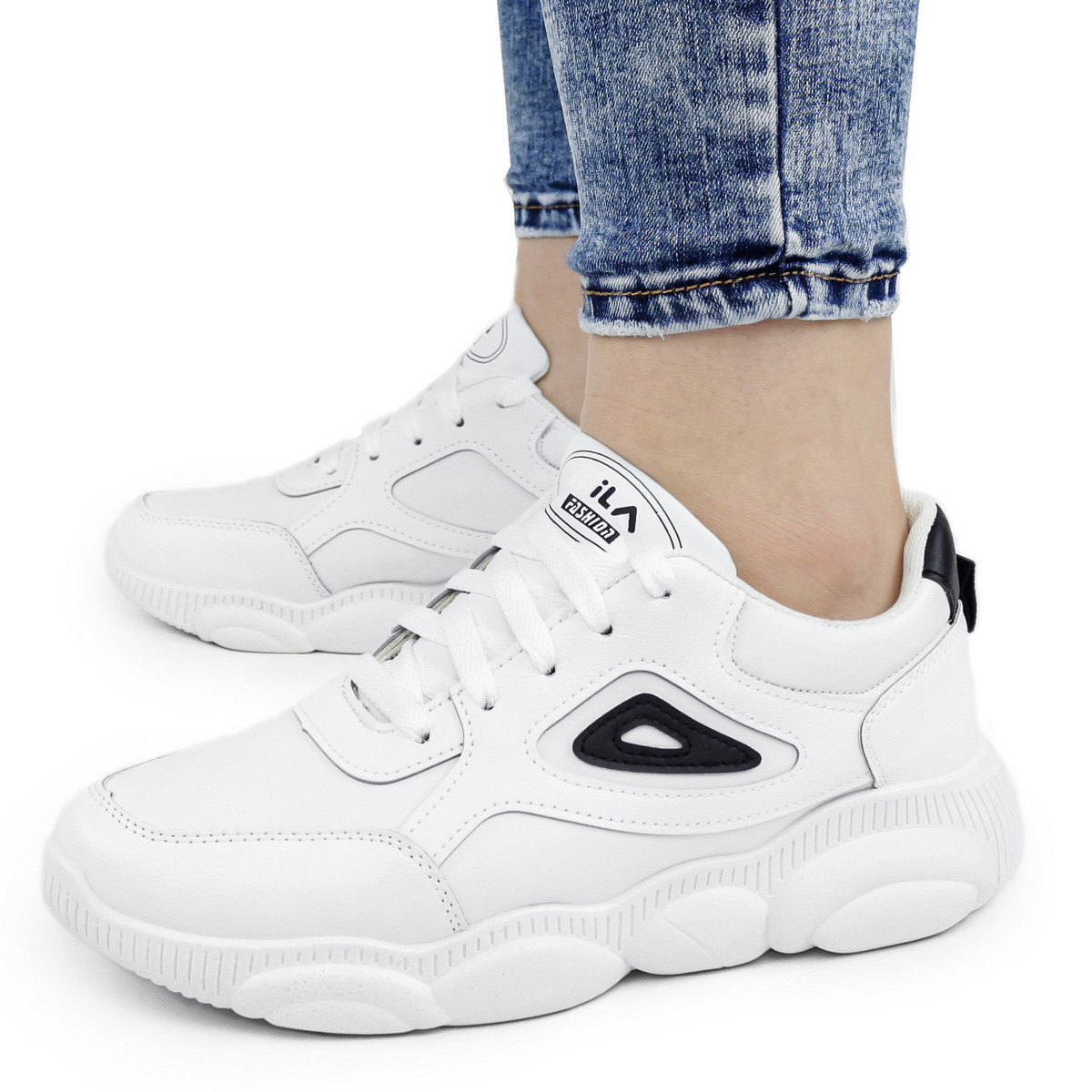 

Женские кроссовки Dual ILA Fashion белые весна-осень 36 р. - 23,5 см
