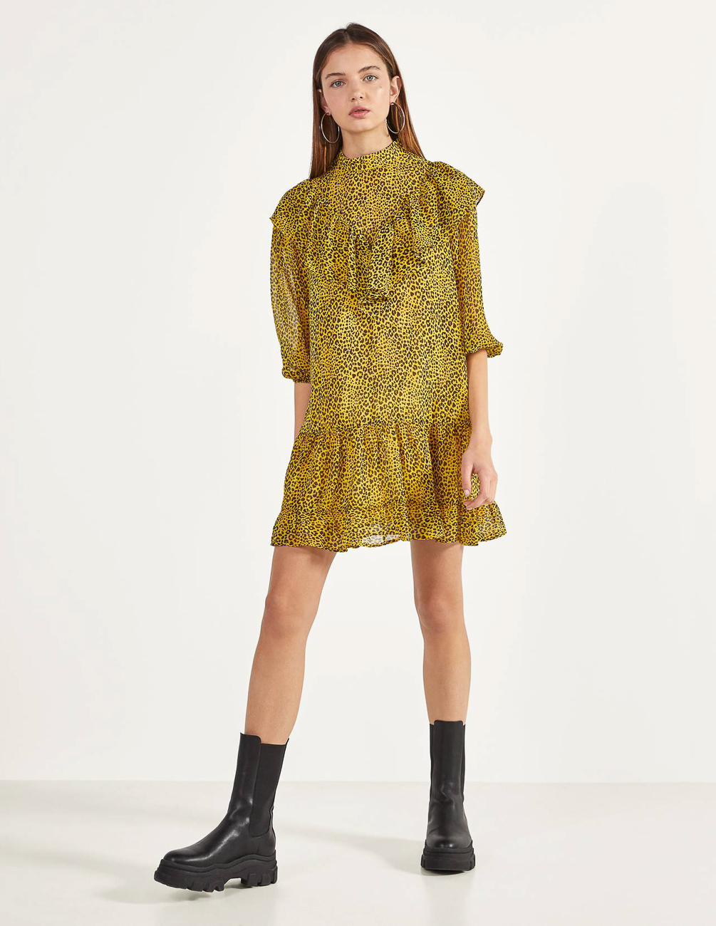 

Платье Bershka Ж1055188 (0390/962/047) цвет желтый-черный M