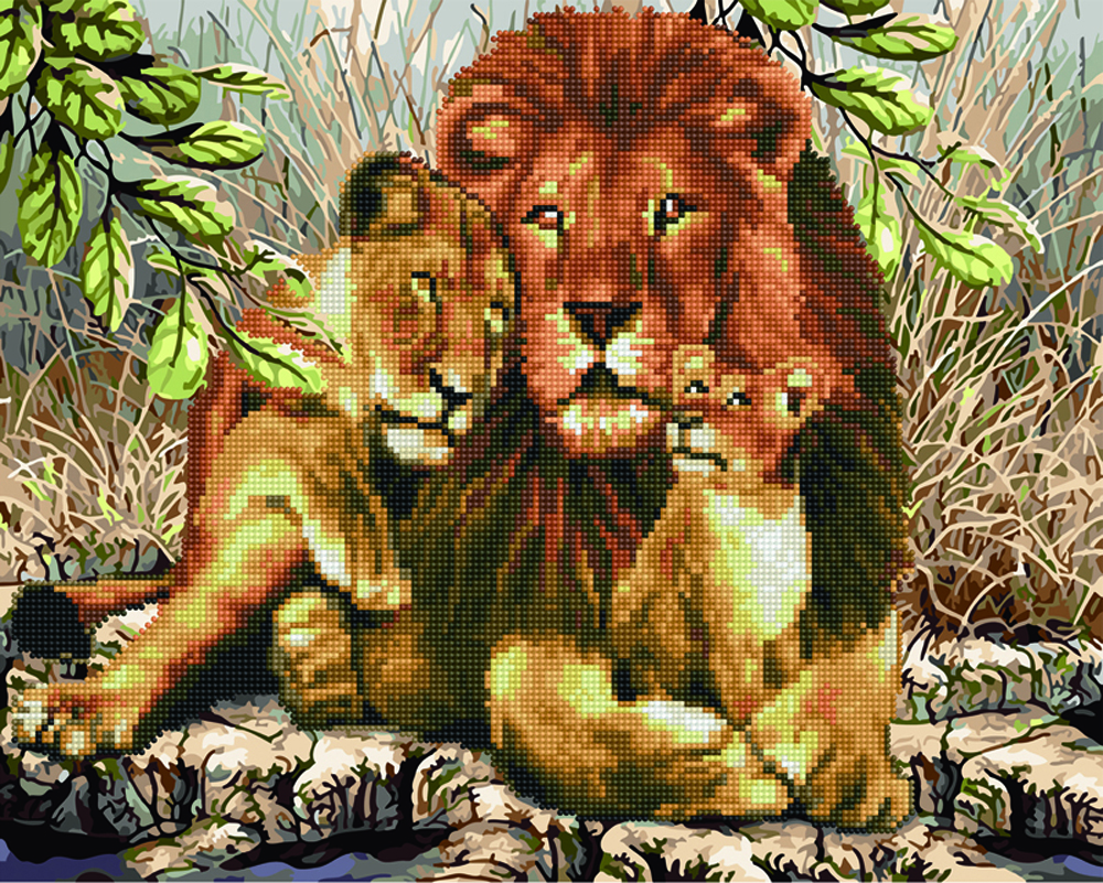 

Картина по номерам Rainbow Art Львиное семейство, 40 х 50 см (GZS1031) (Без коробки)