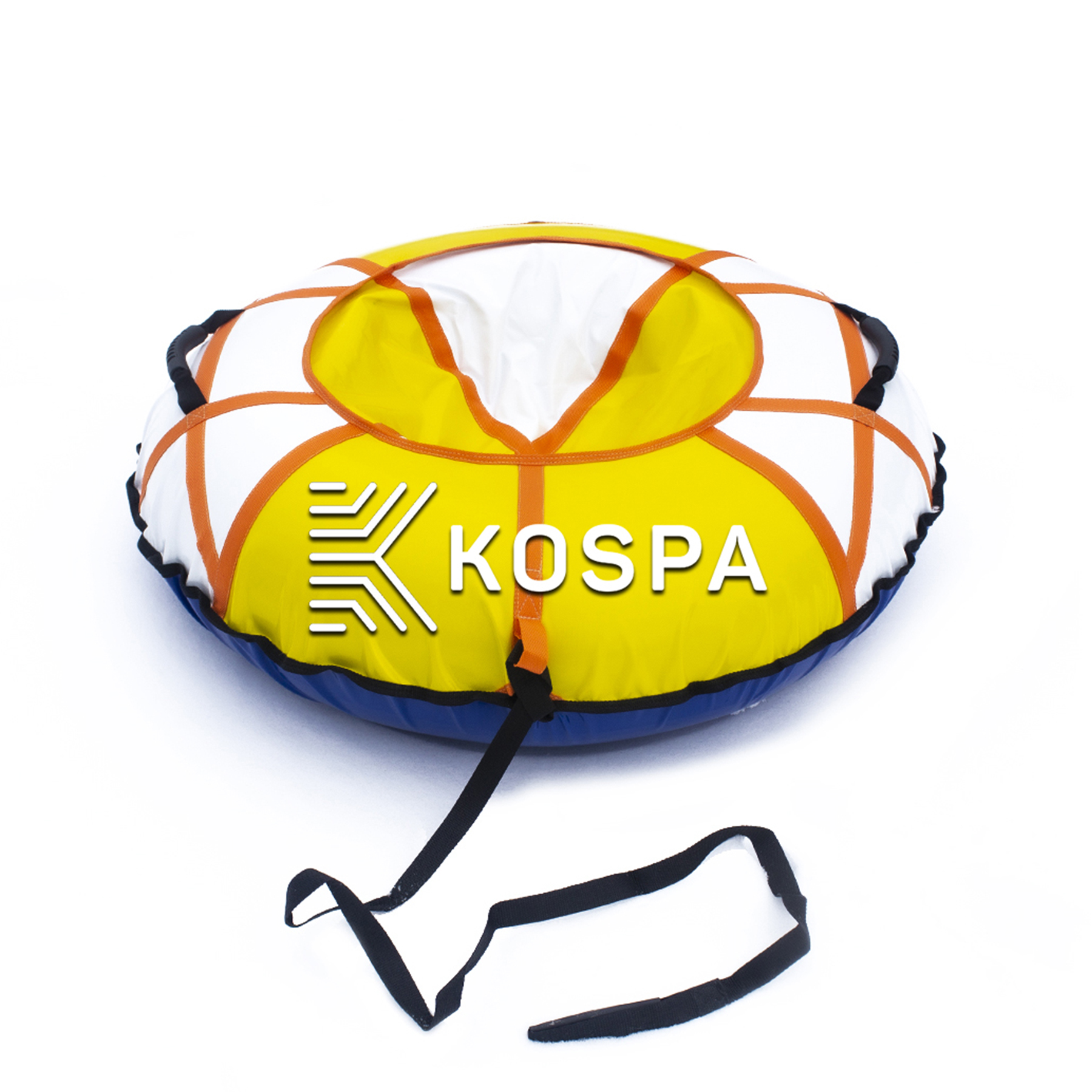 

Тюбинг надувные санки, ватрушка Kospa Желтый-Белый Диаметр 120 см (TB30048)