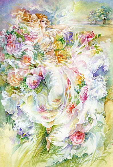 

Картина Арт-Холст Девушка украинка №5507 (70x50см)