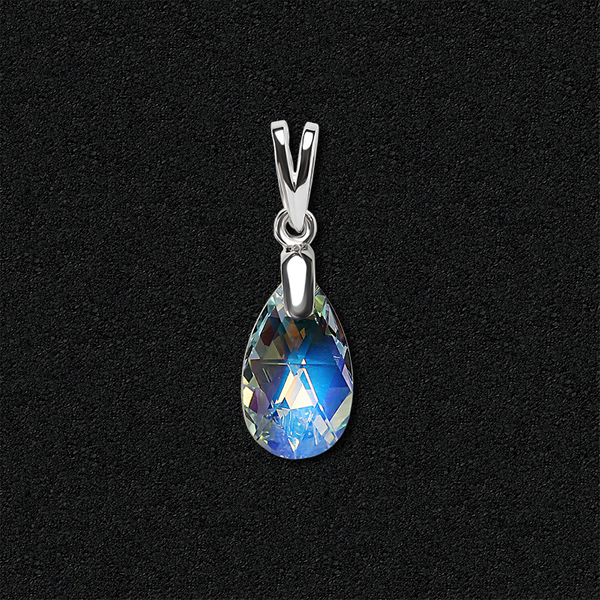 

Серебряный кулон с кристаллом Swarovski 3304-ltop