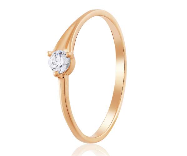 

Кольцо золотое с камнем SWAROVSKI Zirconia "Классик", КД4190SW, 16.5 размер