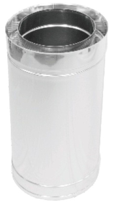 

Труба дымоходная двустенная нерж/оцинк Версия Люкс L-1 м D-180/250 толщина 0,8 мм