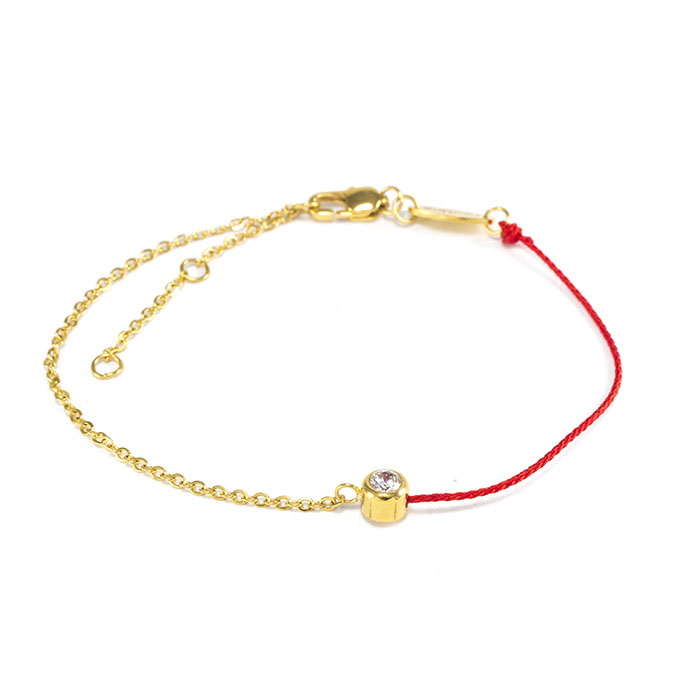 

Браслет Redline с цепочкой цвета желтого золота и фианитом Арт. BS087SL