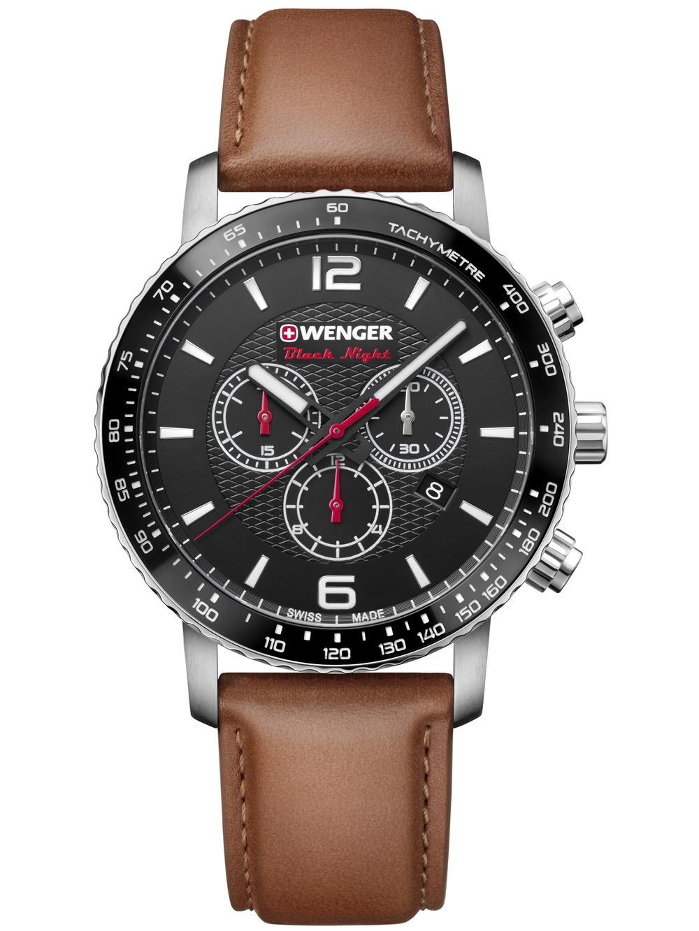 

Часы Wenger 01.1843.104 Roadster Black Night Chronograph 44mm 10ATM