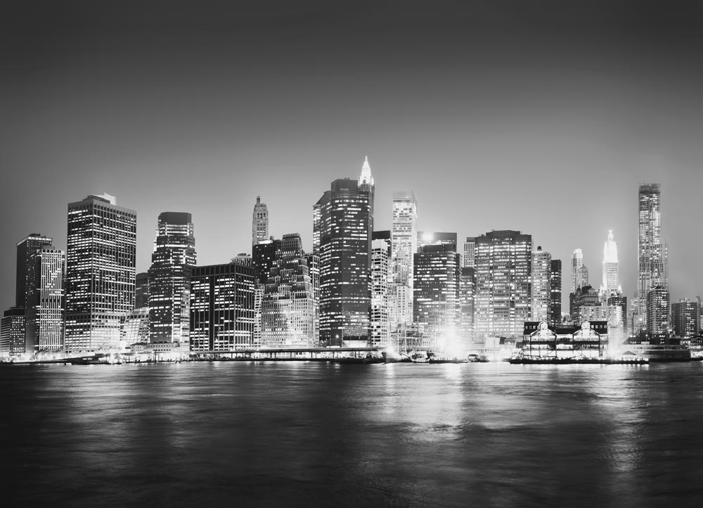 

Фотообои WS Wallpaper Черно-белый город 360*260 (31004) Глянец