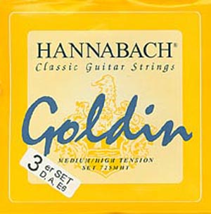 

3 басовые струны для классической гитары Hannabach Goldin E7257MHT