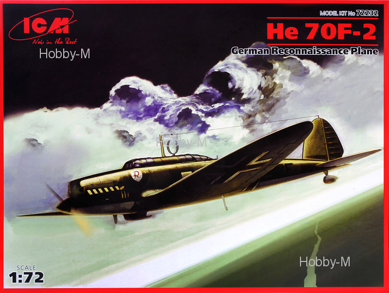 

Немецкий самолет-разведчик Heinkel He 70F-2 1:72 ICM (ICM72232)