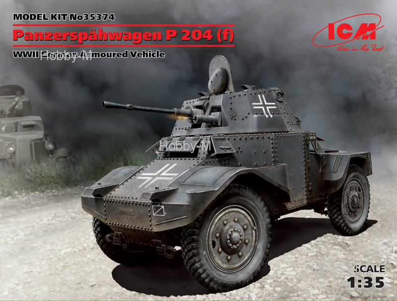 

Немецкий бронеавтомобиль Panzerspahwagen P 204 (f), II МВ 1:35 ICM (ICM35374)