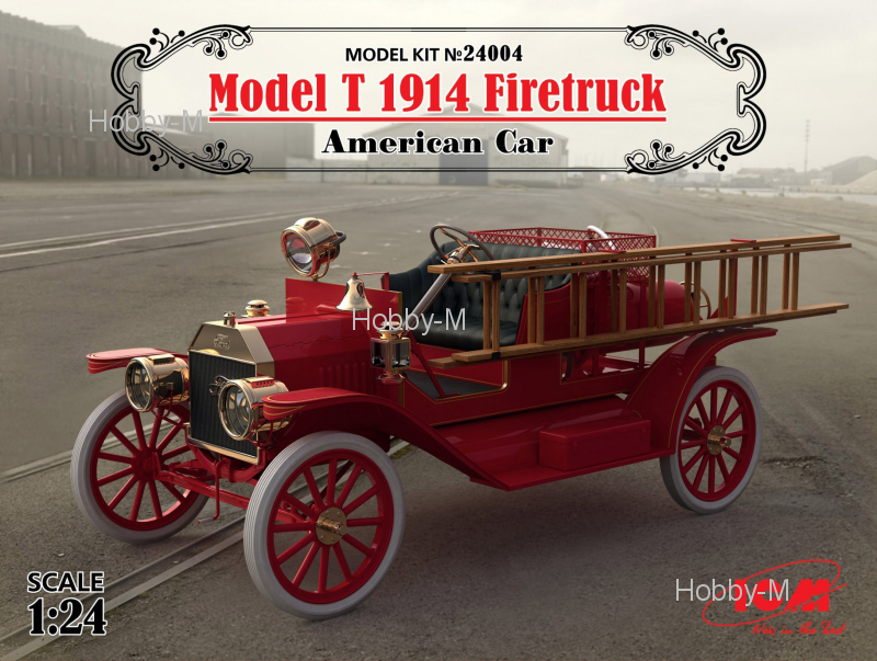 

Американский пожарный автомобиль Model T 1914 г. 1:24 ICM (ICM24004)