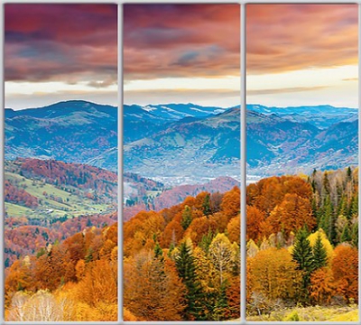 

Шкаф купе Luxe Studio Стандарт-1 Фотопечать Природа-206 2200x2400x450 трехдверный