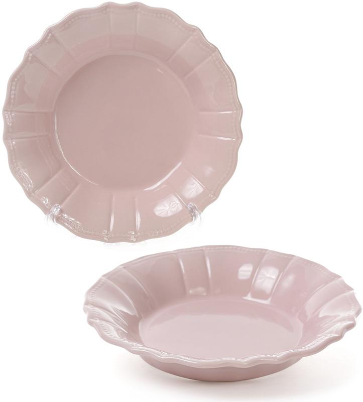 

Набор 6 глубоких тарелок Leeds Ceramics SUN Ø23см, каменная керамика (розовый-пепельный)