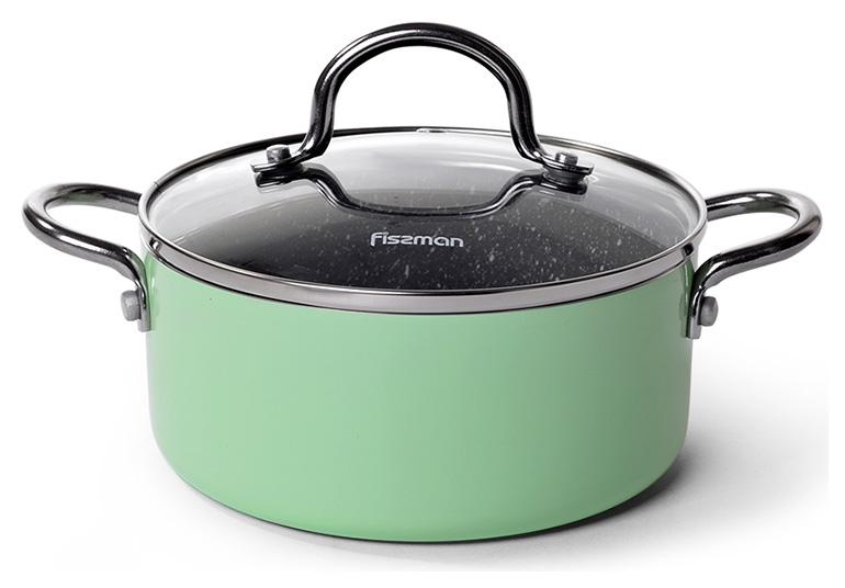 

Кастрюля Fissman Mini Chef Green 1.3л с антипригарным покрытием