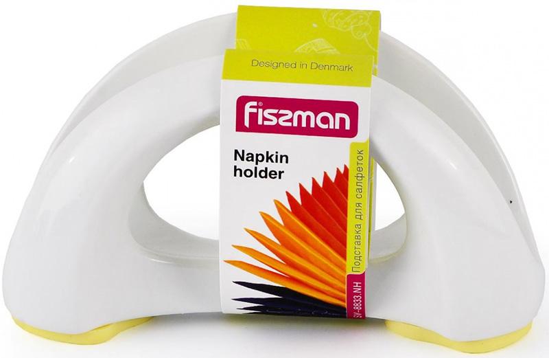

Салфетница Fissman 16х8см керамическая с желтым силиконовым основанием