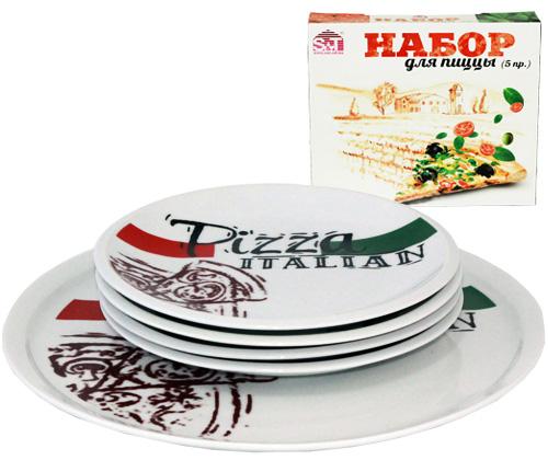 

Набор тарелок для пиццы Napoli Италиан, блюдо Ø30см и 4 тарелки Ø20см