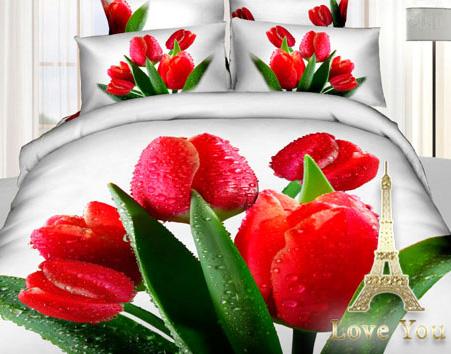 

Комплект постельного белья Love You Сатин 3D "Блеск" Семейный