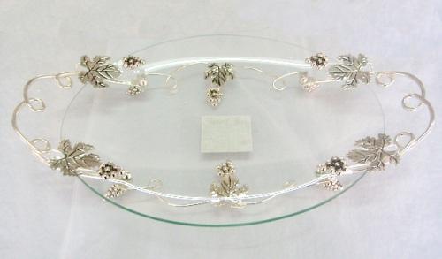 

Блюдо овальное с ручками декоративное Grapes 43х24х8см