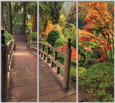 

Шкаф купе Luxe Studio Стандарт-1 Фотопечать Природа-127 2300x2000x450 трехдверный