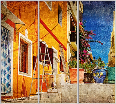 

Шкаф купе Luxe Studio Стандарт-1 Фотопечать Архитектура-124 2300x2300x450 трехдверный