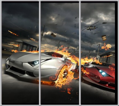 

Шкаф купе Luxe Studio Стандарт-1 Фотопечать Транспорт-43 2300x2000x450 трехдверный