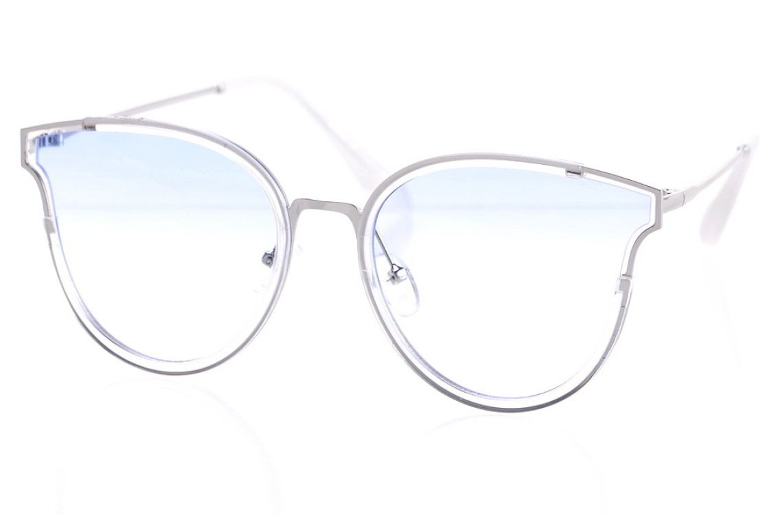 

Женские солнцезащитные очки GlasseS с поляризацией, цвет линзы голубой, цвет оправы серебряный