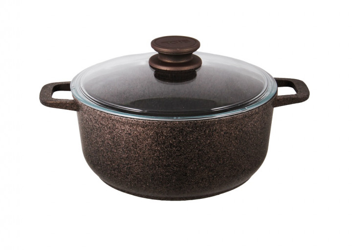 

Кастрюля ​​БИОЛ Granite Brown 4л с крышкой, индукция