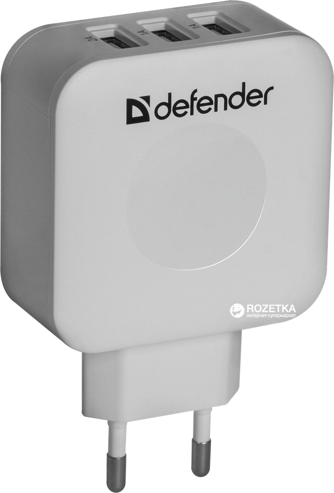 

Сетевое зарядное устройство Defender UPA-30 3хUSB 5V/4А