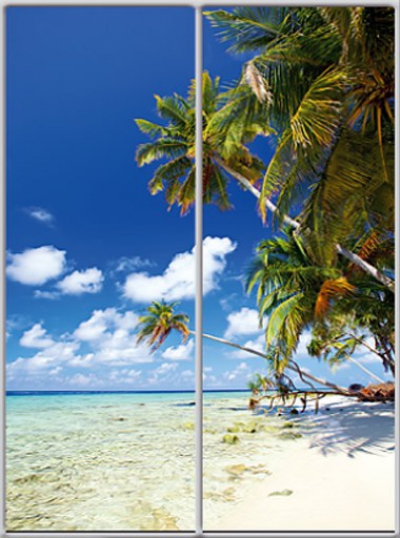 

Шкаф купе Luxe Studio Стандарт-1 Фотопечать Море 1100x2200x600 двухдверный