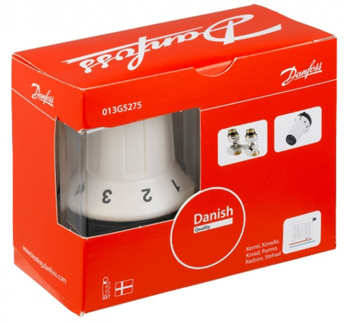

Комплект термостатический Danfoss RAS-CK + RLV-KS 1/2", прямой (JN63013G5275)