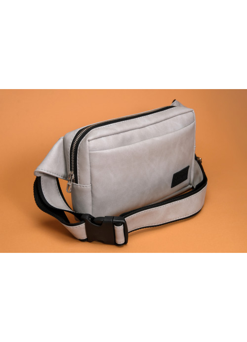 

Сумка женская на пояс (бананка) Sambag 24х6х16 см Серый