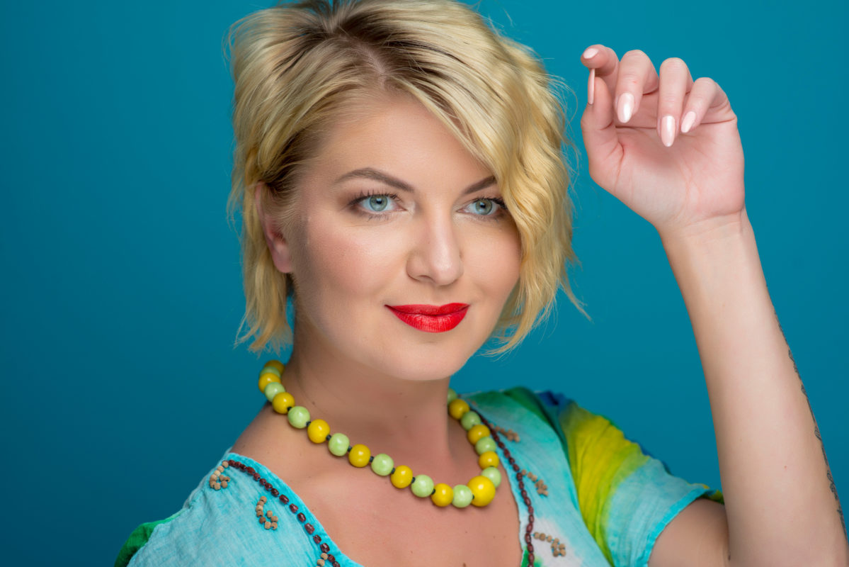 

Женское ожерель из керамики Berogy 49 см Зелено-желтый