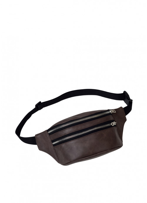 

Сумка женская на пояс (бананка) Sambag 22х12х4 см Светло-коричневый