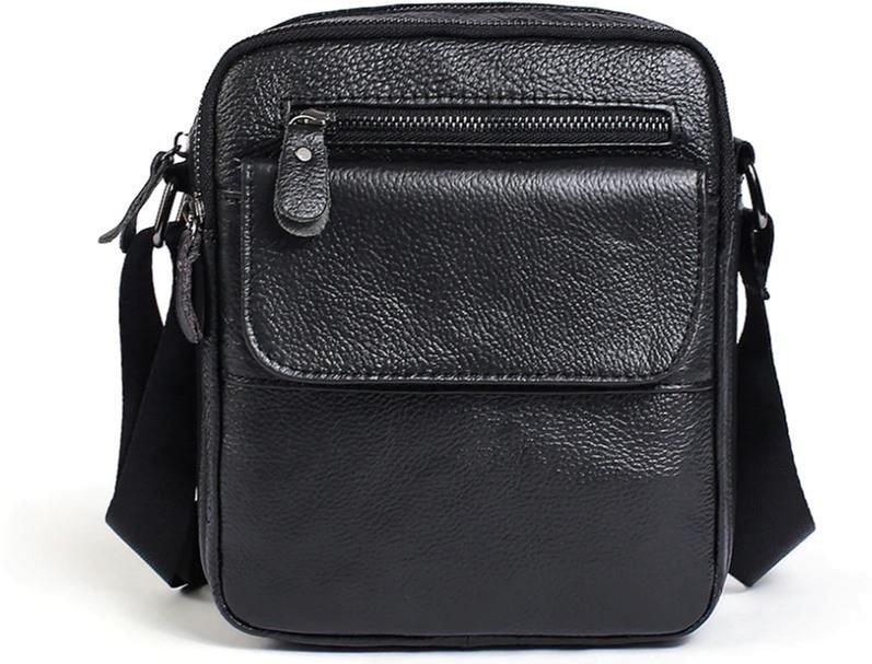 Акція на Чоловіча шкіряна сумка-планшет Vintage leather-14704 Чорна від Rozetka