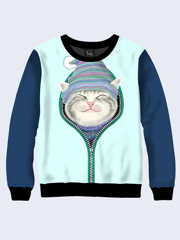 

Женский свитшот Cat in zip (9411) Vilno XL (50) 000037269