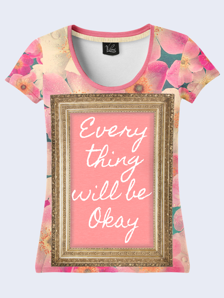 

Футболка Everything will be okay (2077) Vilno M (46) 000036388
