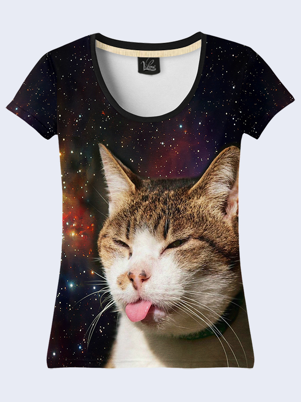 

Футболка Кот с языком космос (2122) Vilno M (46) 000037063