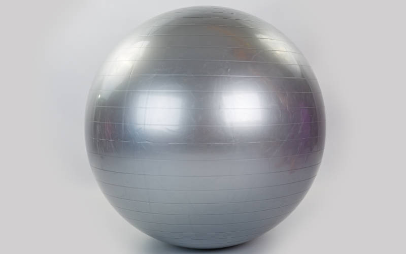 

Фитбол (мяч для фитнеса ) гладкий 65 см Zelart FI-1980-M (800г) серый