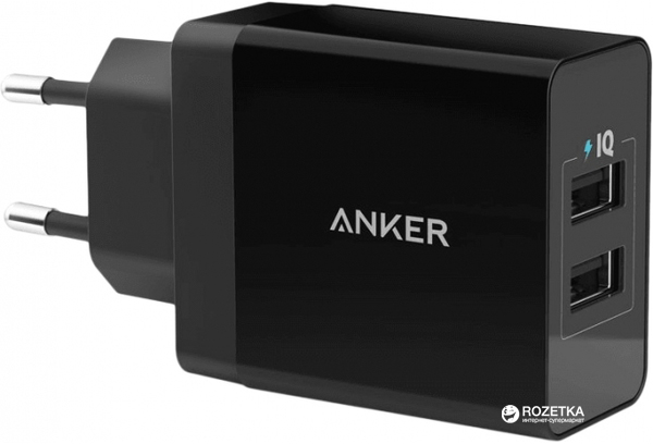 

Сетевое зарядное устройство Anker PowerPort2 24W V3 Black