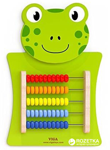 

Бизиборд Viga Toys Лягушка со счетами (50679)