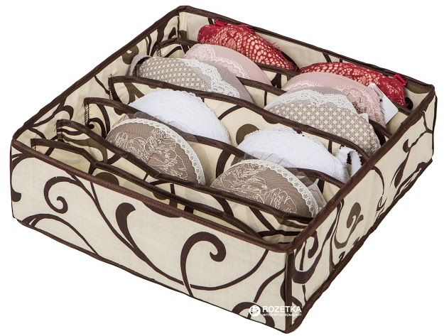

Коробочка на 7 секций Organizers для белья Молочный Шоколад