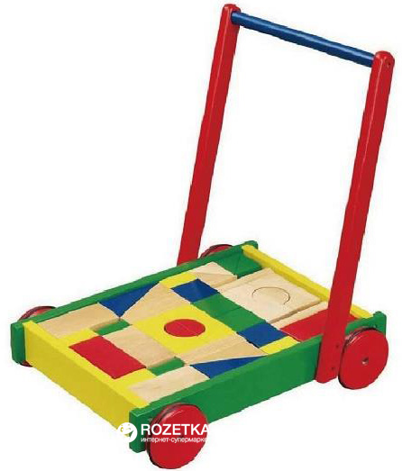 

Детские ходунки-каталка Viga Toys Тележка с кубиками (50306)