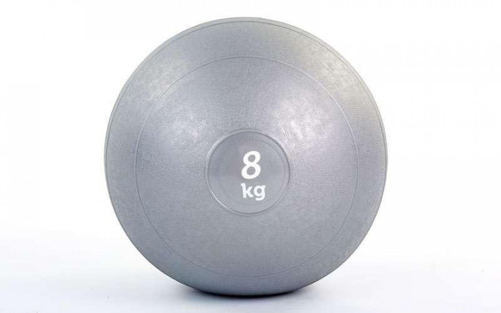 

Мяч набивной слэмбол для кроссфита Record SLAM BALL FI-5165-8 8кг (резина, минеральный наполнитель, d-23см, серый)