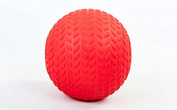 

Мяч набивной слэмбол для кроссфита рифленый Record SLAM BALL FI-5729-2 2кг (PVC, минеральный наполнитель, d-23см, красный)