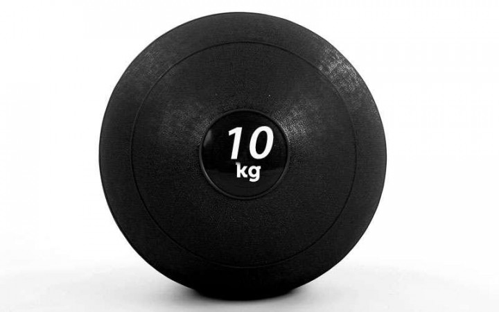 

Мяч набивной слэмбол для кроссфита Record SLAM BALL FI-5165-10 10кг (резина, минеральный наполнитель, d-23см,черный)