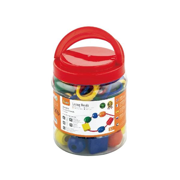 

Шнуровка Бусинки, 30 шт. Viga Toys 15,5х13х13 см Разноцветный 000029991