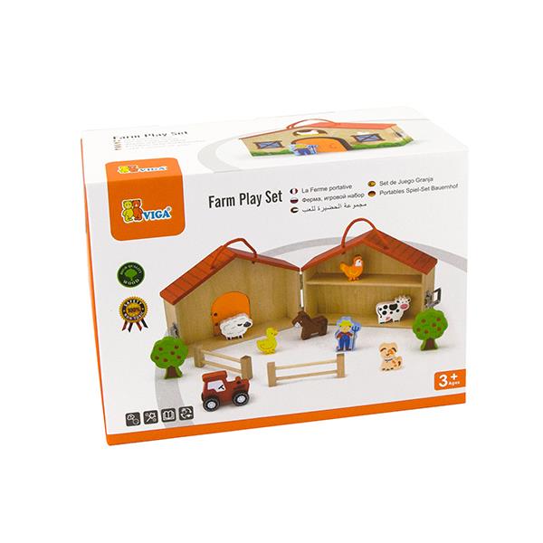 

Игрушка Деревянная ферма Viga Toys 23,2х16,8х13 см Разноцветный 000030029