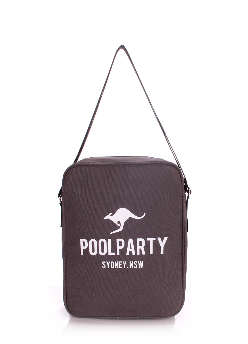 

Мужская сумка POOLPARTY 22х28х6 см Серый 000032255